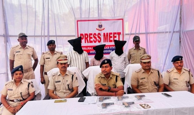 Police Prevent Murder Plot, Confiscate Five Pistols and 20 Live Rounds in Jharsuguda