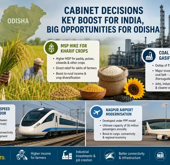 Union Cabinet Decisions Set to Transform Odisha into a Major Agricultural and Industrial Hub