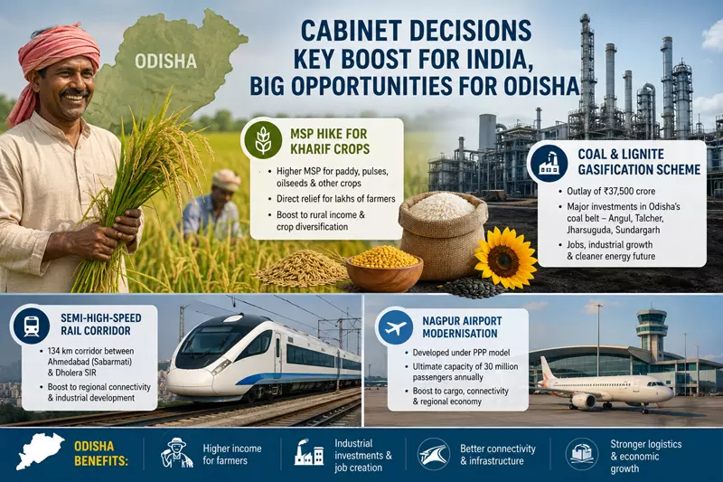 Union Cabinet Decisions Set to Transform Odisha into a Major Agricultural and Industrial Hub