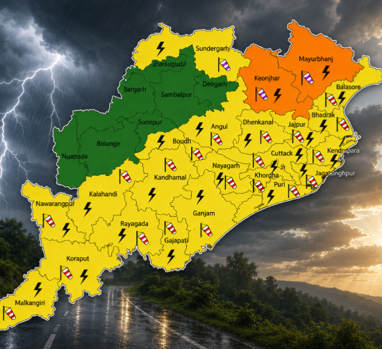 Thunderstorm Alert Issued for Odisha; Heatwave Expected to Follow