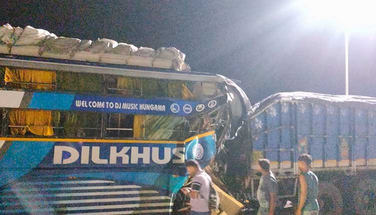 One Dead, 15 Injured in Bus-Truck Collision in Angul District