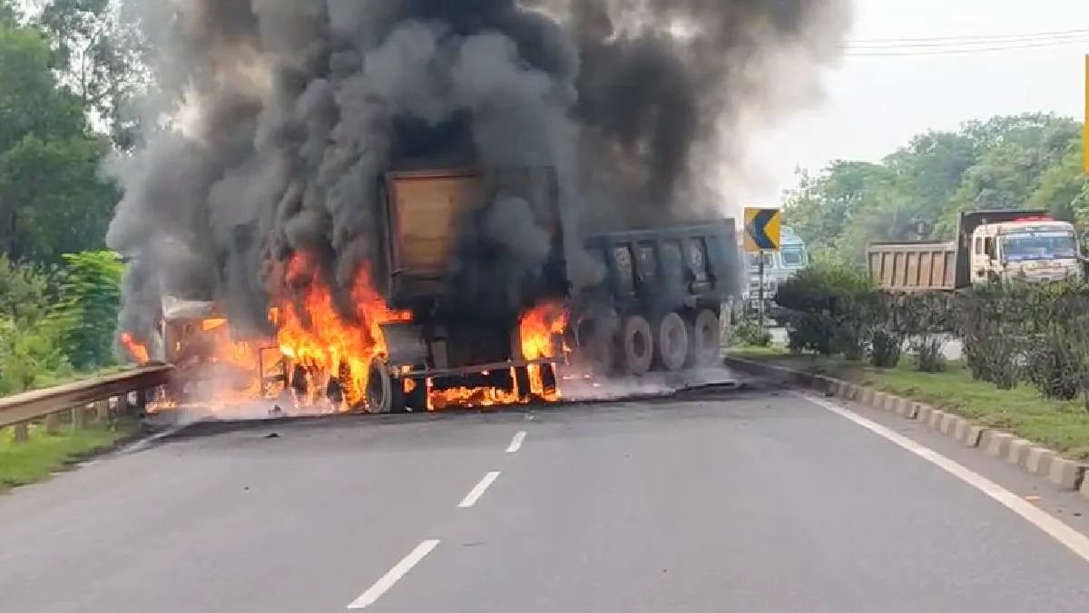 Odisha: Two Drivers Perish in Fiery Truck Collision
